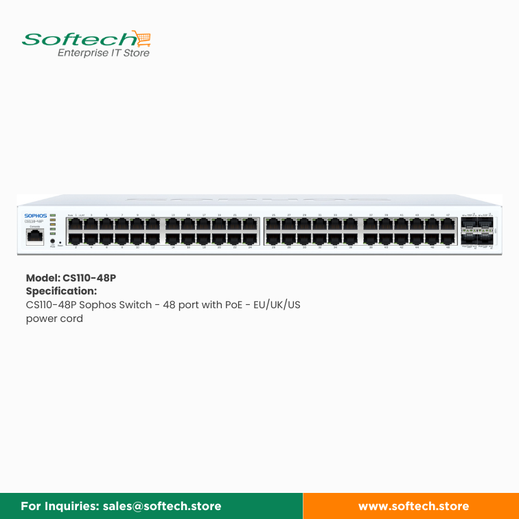 Sophos Network Switches 100 series and 200 Series all Models, ready delivery, available at www.softech.store