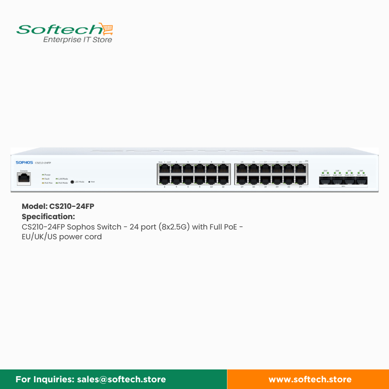 Sophos Network Switches 100 series and 200 Series all Models, ready delivery, available at www.softech.store