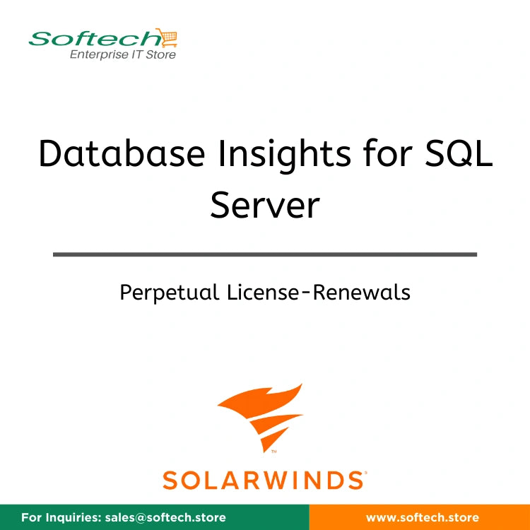 SolarWinds Database Insights for SQL Server per instance - Annual Maintenance Renewal - Database Insights for SQL Server