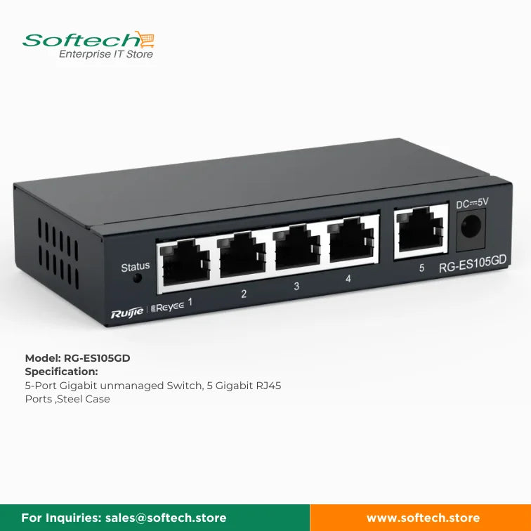 Reyee Unmanaged Network Switch for Seamless Connectivity