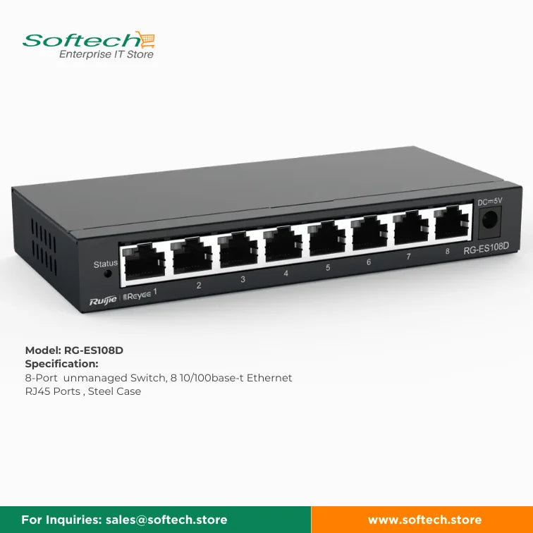 Reyee Unmanaged Network Switch for Seamless Connectivity