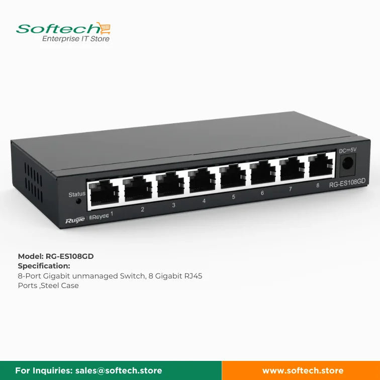 Reyee Unmanaged Network Switch for Seamless Connectivity