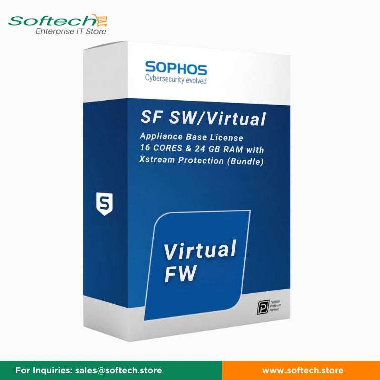 Special offer Sophos SF SW/Virtual Firewall - 16 CORES & 24GB RAM with and without Protections and support is available on Softech Store.