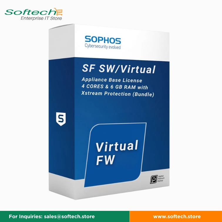 Special offer Sophos SF SW/Virtual Firewall - 4 CORES & 6GB RAM with and without Protections and support is available on Softech Store.