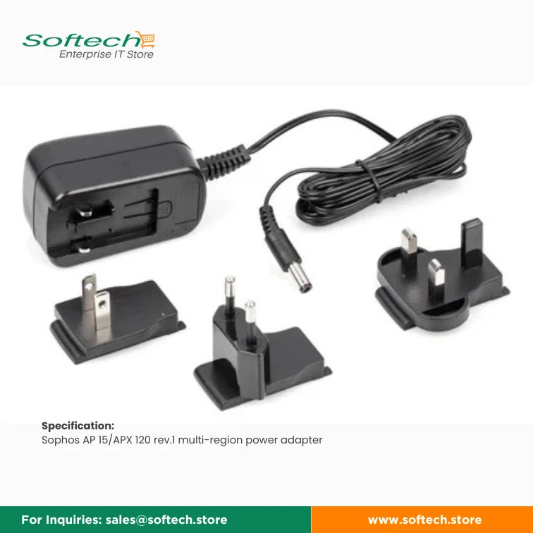 Special offer on Sophos Spare Power Supplies, Adapters and Cords are avaiable at Softech Store
