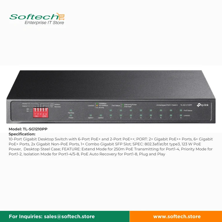 TP-LINK FESTA Unmanaged/Easy Smart PoE Switch