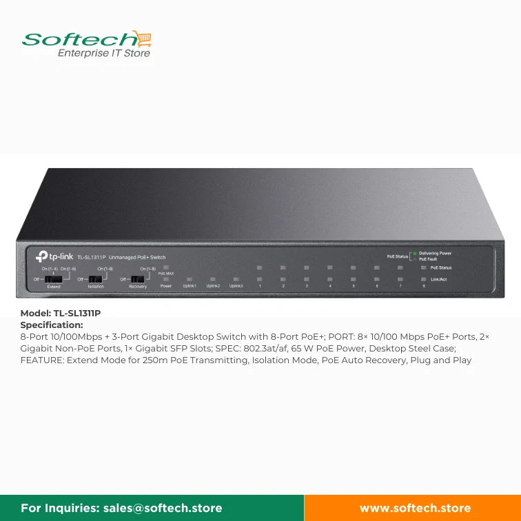 TP-LINK BUSINESS SERIES Unmanaged/Easy Smart PoE Switch