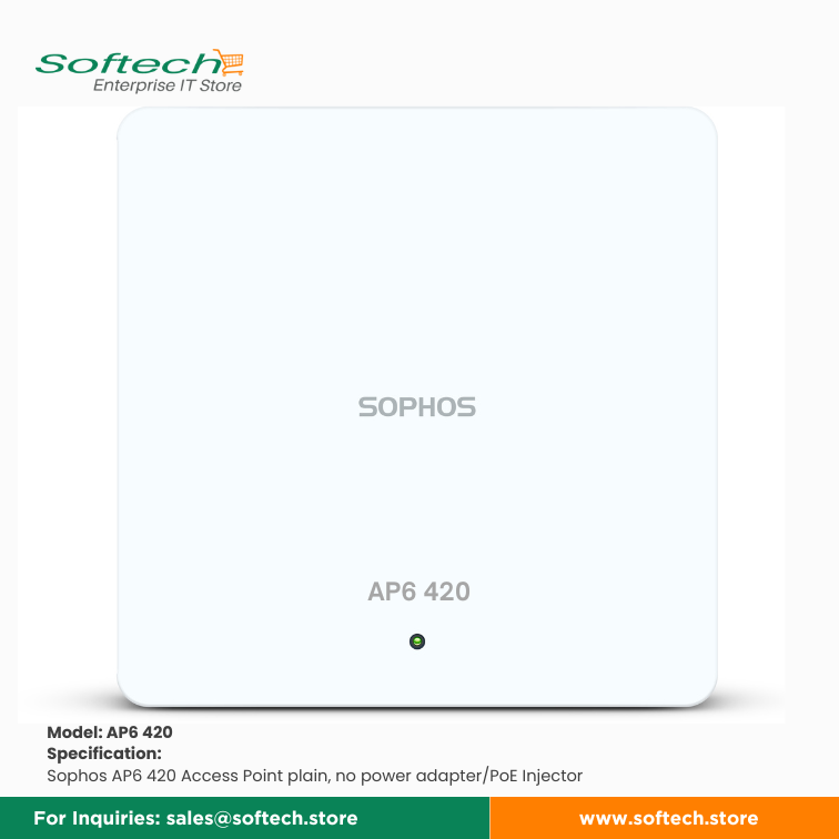 Sophos Wifi 6 AP6  Series Wireless Access Points along with Additional Support, offering Sophos Central
management, firmware updates, Advanced RMA, and 24/7 multi-channel support , available at www.softech.store 