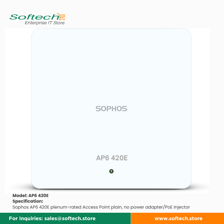 Sophos Wifi 6 AP6  Series Wireless Access Points along with Additional Support, offering Sophos Central
management, firmware updates, Advanced RMA, and 24/7 multi-channel support , available at www.softech.store 