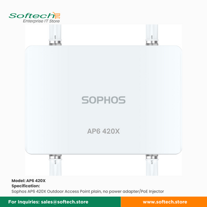 Sophos Wifi 6 AP6  Series Wireless Access Points along with Additional Support, offering Sophos Central
management, firmware updates, Advanced RMA, and 24/7 multi-channel support , available at www.softech.store 
