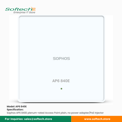 Sophos Wifi 6 AP6  Series Wireless Access Points along with Additional Support, offering Sophos Central
management, firmware updates, Advanced RMA, and 24/7 multi-channel support , available at www.softech.store 