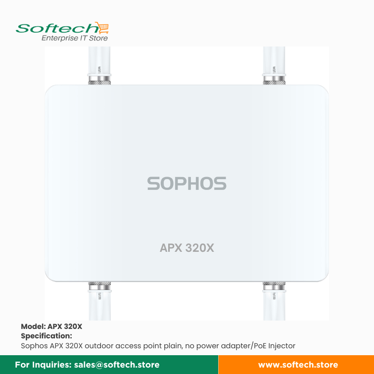 Sophos Wifi 6 AP6  Series Wireless Access Points along with Additional Support, offering Sophos Central
management, firmware updates, Advanced RMA, and 24/7 multi-channel support , available at www.softech.store 