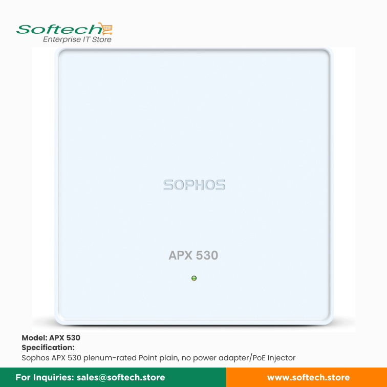 Sophos Wifi 6 AP6  Series Wireless Access Points along with Additional Support, offering Sophos Central
management, firmware updates, Advanced RMA, and 24/7 multi-channel support , available at www.softech.store 