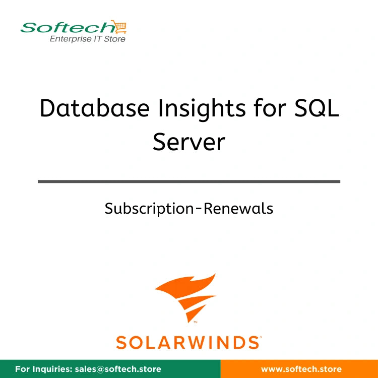 SolarWinds Database Insights for SQL Server per Instance  - Annual Subscription Renewal - Database Insights for SQL Server