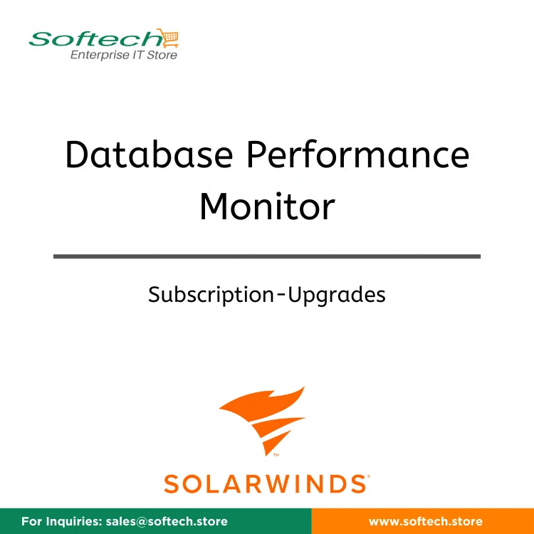 Upgrade SolarWinds Database Performance Monitor Per Standard Non-Production Instance - Maintenance expires on same day as existing license - Database Performance Monitor