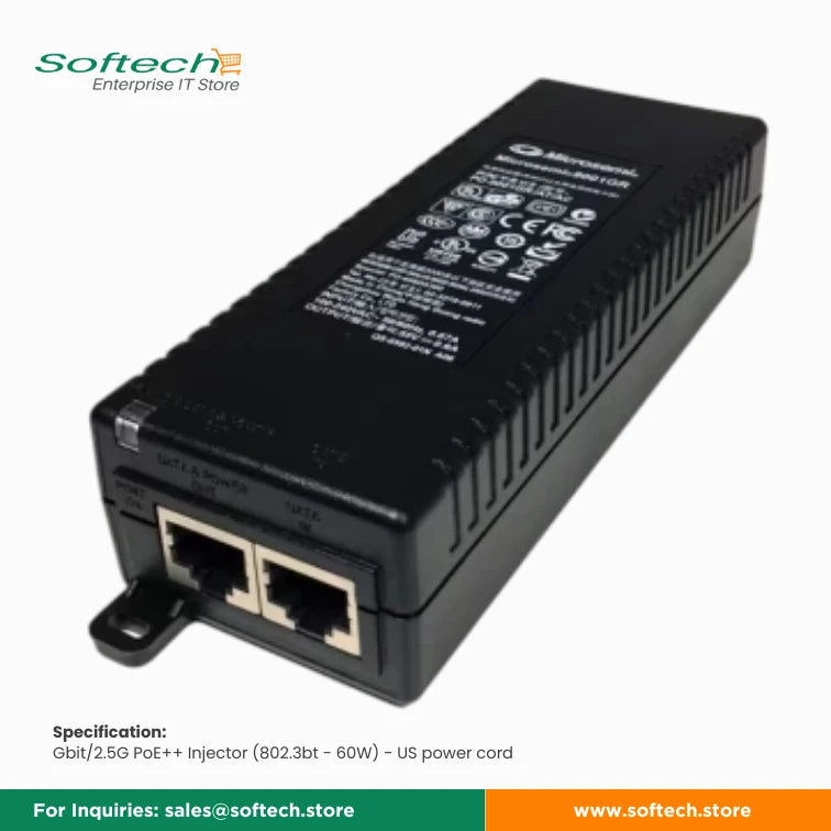 Sophos Power over Ethernet (POE) injectors for XGS firewalls and network switches, ensuring efficient power delivery.