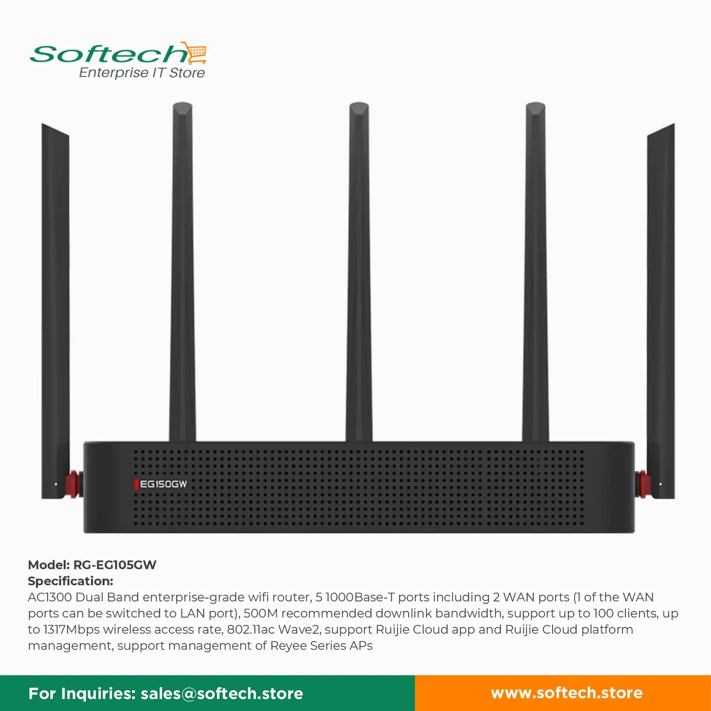 Reyee High-Performance Router for Seamless Internet Access