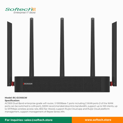 Reyee High-Performance Router for Seamless Internet Access