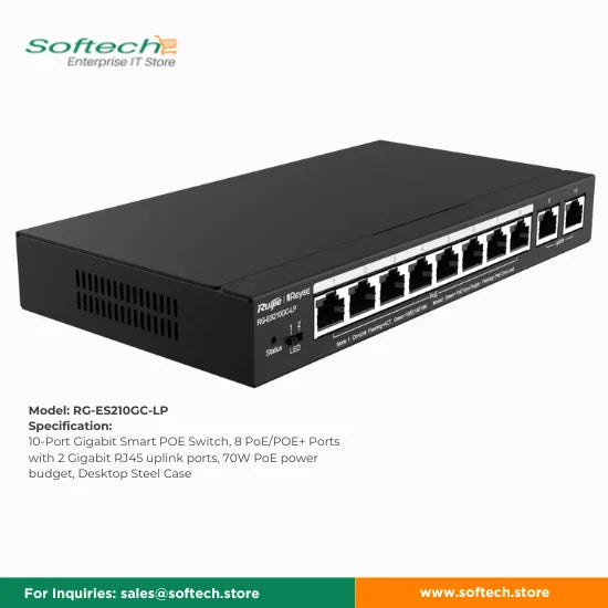 Reyee Cloud Managed Switch for IP Surveillance Cameras