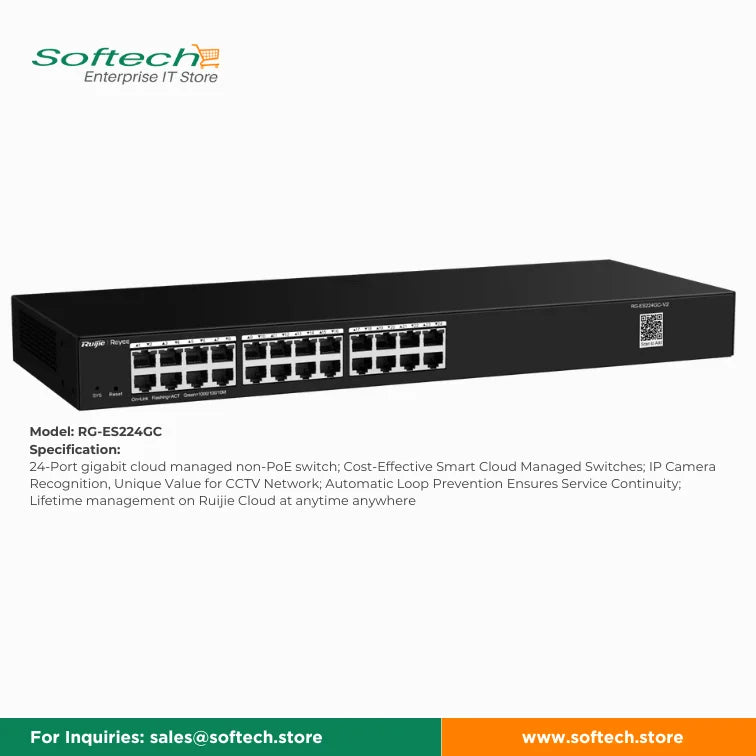 Reyee Cloud Managed Switch for IP Surveillance Cameras
