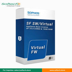 Sophos SF SW/Virtual Firewall - 8 CORES & 16GB RAM With Protection Bundle Subscriptions and Base License.