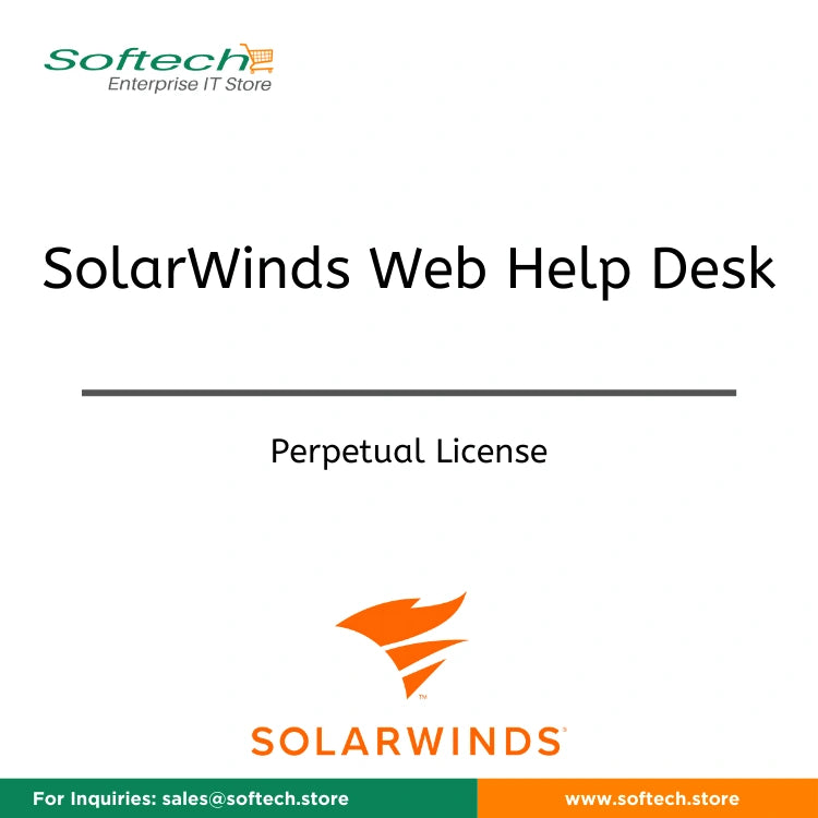 SolarWinds Web Help Desk Per Technician License  - License with 1st-Year Maintenance - SolarWinds Web Help Desk